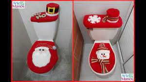 Si quieres disfrutar de una experiencia navideña al máximo, que mas que tener el cuarto de baño decorado completo bajo el tema de navidad. Como Hacer Juegos De Bano Navidenos Santa Claus Y Muneco De Nieve Youtube