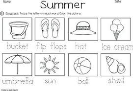 at the beach vocabulary pack summer vocabulary holiday worksheets kids worksheets preschool