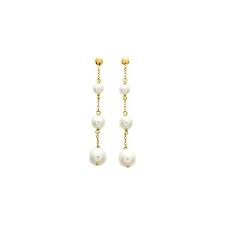 Ces boucles d'oreilles pendantes épurées en perles blanches sont un accessoire chic qui peut être porté de jour comme de nuit. Achat Boucles D Oreilles Pendantes En Or Jaune Et Perles D Eau Douce