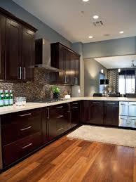 espresso kitchen cabinets
