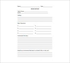 Story Report Template 9 Templates Example Templates Example Book Report Templates Book Report Report Template