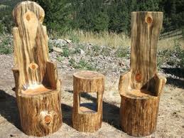 Furniture By Chainsaw Meuble Meuble Jardin Tronc D Arbre