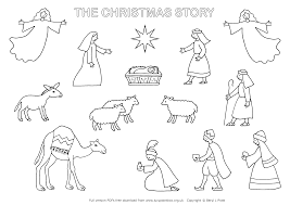 Lucypaintbox Org Uk Has A Lovely Nativity Scene That Also Stands Up Nativity Coloring Pages Nativity Coloring Christmas Bible