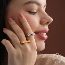 Sterling Silver Name Ring, Handwrite Name Ring • Custom Name Ring •  Personalized Ring • Dainty Silver Ring • Custom Name Ring • Gift Ring