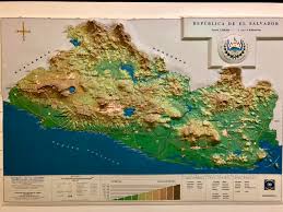 World map with magnified el salvador. 3d Map Of El Salvador In A Coffee Shop Bathroom Mapporn