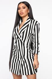 Black And White Striped Blazer Plus Size Appointments Made Striped Blazer Dress Black White Blazer Dress Striped Blazer White Patterned Shirt