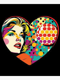 Pop Art Love heart Poster