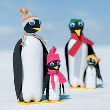 Pet Siseden Anne Ve Yavru Penguen Yapimi Penguen Sise Kardanadam