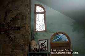 You can either use window inserts and window films. Boehm Stained Glass Blog Pair Of Free Form Half Moon Stained Glass Windows