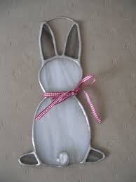 Tiffany stained glass window hanging 9 1/4 x 13 garden w/ rainbow (bl) $57.00. Stain Glass Hanging Bunny Rabbit Ornament Small Bunny Suncatcher Whimsical Rabbit Window Hanging Gift Happy Rabbit Art Easter Vintage Bunny Glass Art Art Collectibles Commentfer Fr