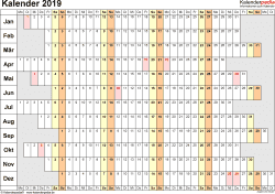 Egal ob windows, mac, ios oder android, sie können die bilder über den. Kalender 2019 Zum Ausdrucken In Excel 18 Vorlagen Kostenlos