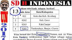 Maybe you would like to learn more about one of these? Pembahasan Us Usbn Sd 2017 Bahasa Indonesia No 13 Kode Area Telpon Youtube