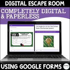 Digital Escape Room 7th Grade The Number System Distance Learning