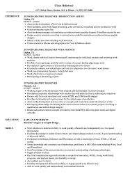 Printable experienced graphic designer resume. Junior Graphic Designer Resume Samples Velvet Jobs
