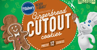 Chocolate chunk & chip cookie dough; Pillsbury Has Ready To Bake Gingerbread Cutout Cookies To Save You Time During The Holidays