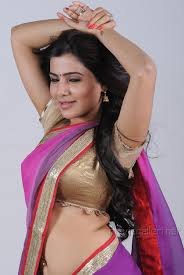 Samantha akkineni hot body show in saree. Actress Samantha Hot Photoshoot Stills In Violet Saree New Movie Posters