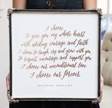 Capture The Special Memories Of Your Wedding Day And Turn Your Wedding Vows Into A Beautiful Foil Pr Vows Quotes Wedding Vows That Make You Cry Wedding Vow Art