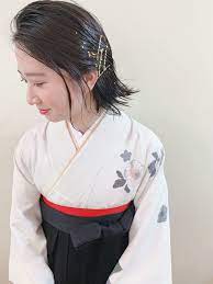 切りっぱなしボブ ミニボブ ボブ ナチュラル sknow yumiko sapporosknow 539623 hair 卒業式 袴 髪型 卒業式ヘアスタイル ボブ 着物