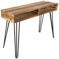 Wood Console Table With Hairpin Legs Diy Console Table Console Table Diy Hairpin Console Table