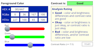 If your document has a high level of contrast between text and background, more people can see and use the content. Color Contrast Checker Analyzer