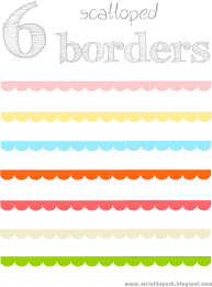Free Digital Scalloped Scrapbooking Border Png S Muschelrander Freebies Meinlilapark Diy Print Free Printable Planner Stickers Erinnerungsalben Clipart