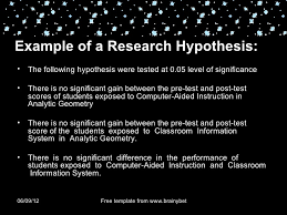 A hypothesis is a statement that introduces a research question and proposes an expected result. Chapter 4 Research Hypothesis And Defining Variables
