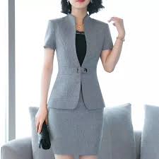Professional Women Skirt Suit Summer New Short Sleeve Blazer And Skirt Fashion Temperament Office Ladies Plus Siz Womens Skirt Suits Womens Skirt Skirt Fashion