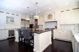 Off whites also pair nicely with large cooking spaces and high ceilings. White Cabinet Dark Floor Houzz