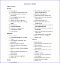 House Cleaning Checklist PDF Template - CBA