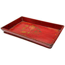 Feel free to purchase our items with maximum discount possible. Red Chinese Antique Hand Painted Wood Serving Tray Chairish