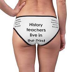 History Teachers Panties, History Teachers Underwear, Briefs, Cotton  Briefs, Funny Underwear, Panties For Women (X-Small) Black at Amazon  Women's Clothing store