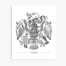 Hungarian tattoo hungarian embroidery red raven animal symbolism heart of europe asatru family roots symbolic tattoos religious art Turul Hungarian Creation Myth Protector Spirit Phenix Shaman Mythology Bird Tradition Hungary Solyom On White Photographic Print By Iresist Redbubble