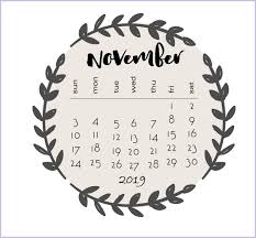 2019 November Calendar Cute Printable Pictures Calligraphy Calendar Calendar Wallpaper Calendar Printables