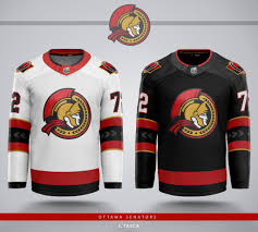 The away and home jerseys would be a solid colour with large secondary striping. Ottawa Senators Concept Jersey Ideas Ottawasenators