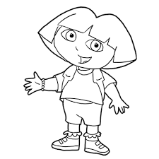 Drawing Dora The Explorer With Easy Step By Step How To Draw Lesson How To Draw Step By Step Drawing Tutorials Dora Drawing Cartoon Drawings Easy Drawings