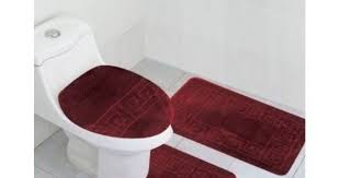 Black And Gold Bathroom Rug Set Burgundy Bathroom Rug Set Lid Cover Bath Mat Modern Toilet Contour Anti Slip Bathroom Rugs Black Bathroom Burgundy Bathroom Rugs