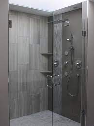 See more ideas about tile bathroom, tiles, bathroom. Grey Tile Bathroom Shower Design Bathrooms Remodel Bathroom Design