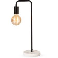 Mirabella Lincoln Table Lamp Black Marble Black Table Lamps Industrial Style Lamps Lamp