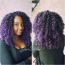 Black And Purple Ombre Braids Ombre Purple Crochet Braids By Je Styles Natural Hair Styles Girl With Purple Hair Protective Hairstyles For Natural Hair
