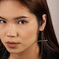 Zara Silver Cross Earrings