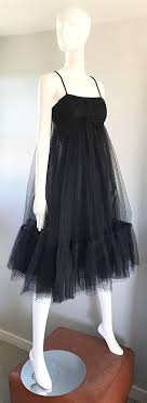 Sensational 1960s Suzy Perette Black Silk Tulle Trapeze Empire Babydoll Dress Sixties Fashion Sixties Dress Dresses