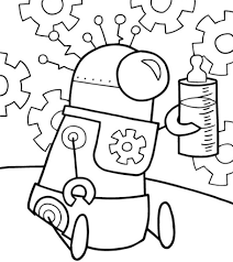 A group of coloring robots has landed on our site. 20 Cute Free Printable Robot Coloring Pages Online