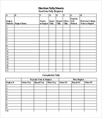 tally sheet template 10 free word pdf documents download