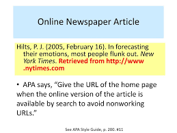 The only difference when referencing the online version of a newspaper article is that you need to give the url rather than page numbers 21 Apa In Text Citation Newspaper Article Online Citaten Citas Citations