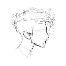Black And White Anime Boy Side View Image Result For Haircut Drawings Side View Tekenen Mensen Tekenen Schetsen Van Personages