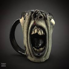 The Best Part Of Waking Up Is Folgers In Your Cup Gif Realistic Zombie Head Coffee Mugs Are A Real Eye Opener Mugs Zombie Head Zombie
