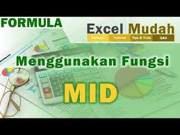 Cara Menggunakan Fungsi Mid Excel Mudah Di 2020 Youtube Trim