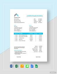 Instantly Download Company Quotation Format In Microsoft Word Doc Microsoft Excel Xls Google Docs Apple Pages In 2020 Quotation Format Quotations Quote Template