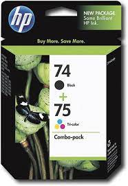 Hp 74/75 black/tricolor inkjet print cartridge combo pack. Hp 74 75 Combo Pack Standard Capacity Black Color Cyan Magenta Yellow Ink Cartridges Black Multicolor Cc659fn 140 Best Buy