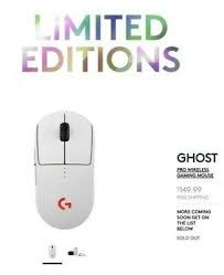 Limited Edition Logitech G Pro Wireless Mouse Ghost White In 2020 Logitech Mouse Computer Mouse